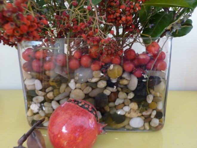 I've since filled the vase with more water and the crab apples look better.